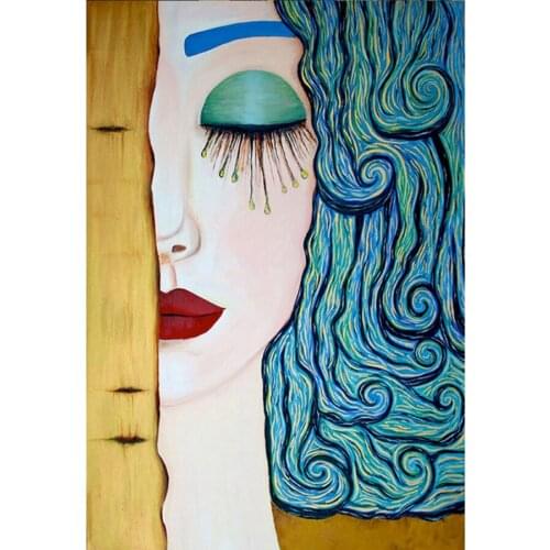 DIY 5D gustav klimt diamond painting Woman Picture of Rhinestone Full Round Drill Embroidery Mosaic Bike Cross Stitch Home Decor