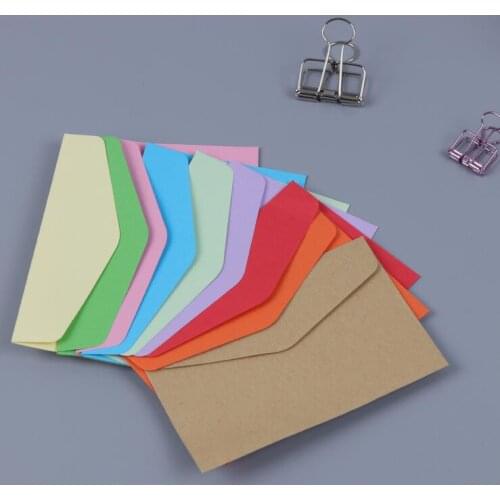 Free shipping 100pcs/lot 115*80mm Candy Color Mini Candy Color Mini For Invitation Greeting Card Postcard Cute Envelopes