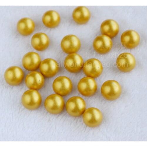 Free shipping 50pcs/lot 1.6cm 16mm opaque glass ball marbles Golden glass bead piece Filial bead