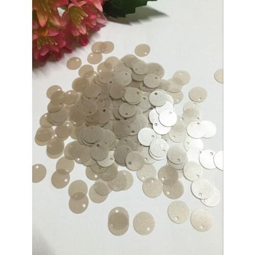 1000pcs/lot 10mm PVC Sequin Flat Round With Side Hole Garment Accessory Matte Light Grey Dull Polish Matt