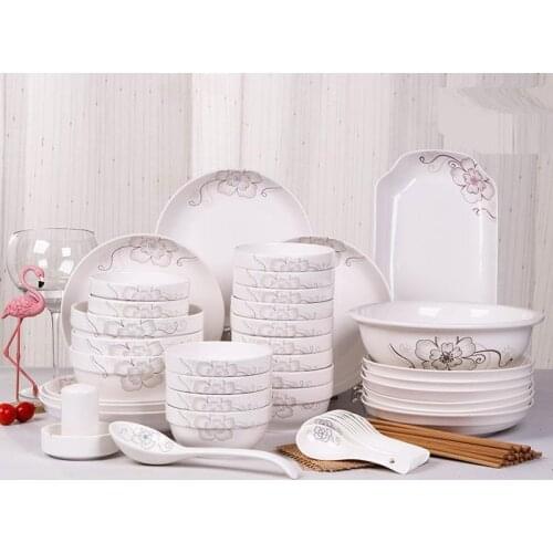 Dish Crockery Vajilla Noodles Korean Cuenco Ice Cream Porcelain Plate Coconut Set Tigela Dinnerware Soup Ceramica Ceramic Bowl
