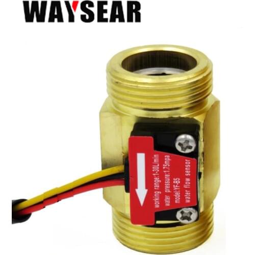 Water flow sensor 3/4 DN20 Copper flow sensor Switch Flowmeter Meter copper Hall flowmeter turbine flow