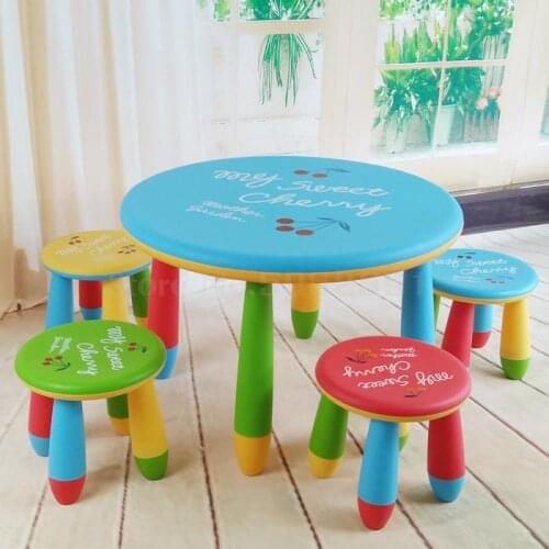 Double-deck Thickened Childrens Table And Chair Babys Table And Kindergartens Table And Chair Round Table