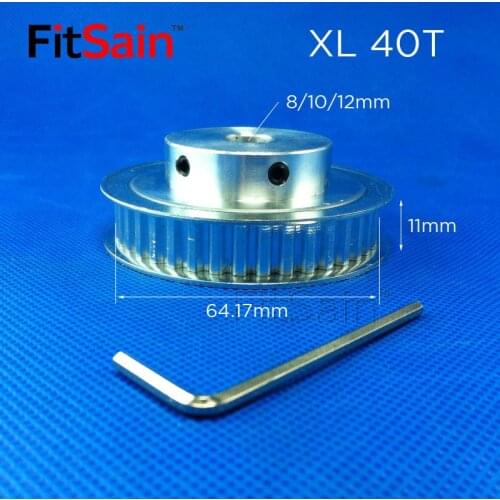 FitSain-XL 40T Width 10mm aluminum alloy pulley center hole 6mm/8mm/10mm/12mm reduction ratio drive synchronous wheel
