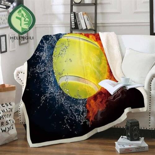 HELENGILI Baseball Sherpa Blanket Girly Floral Bedspread Velvet Plush Soft Comfortable Home Camping Aircraft Blanket
