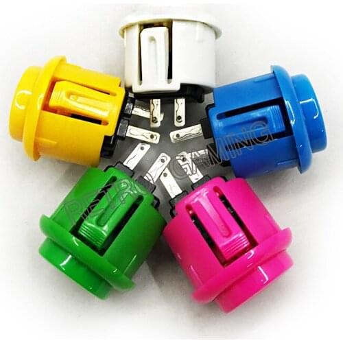 Good Quality 50 PCS/lot 24mm Round Push Button/arcade button with switch, buttons for arcade game machine DIY arcade controller