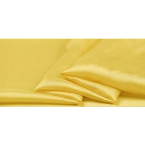Howmay pure silk fabric habotai 8m/m 114cm 45" lemon yellow color 22# habutai fabric for decor clothes lining fabric