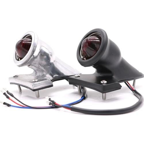 Motorcycle LED Brake Stop Light Tail Lamp Mount License Plate Light w/Bracket Cruiser Chopper Cafe Racer Old School