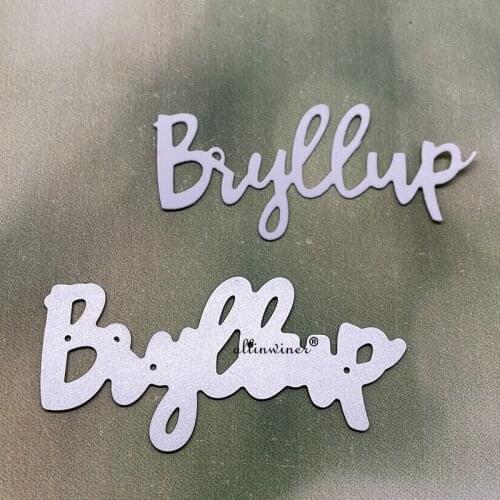 New Bryllup letters DIY Craft Metal Cutting Die Scrapbook Embossed Paper Card Album Craft Template Stencil Dies