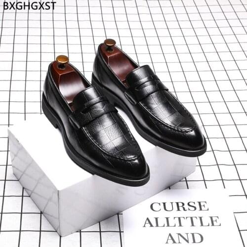 Penny Loafers Men Leather Pointed Shoes Men New 2021 Formal Office Shoes Men Italian Shoes Man Zapatos De Vestir De Los Hombres