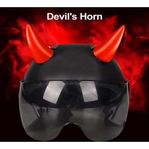 Motorcycle Helmet Corner Plastic Resilient Silicone Suction Cup Soft Horn Decoration Headwear Rubber Horn Decoration Accessories