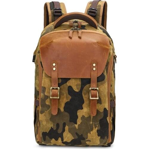 Camouflage Large Capacity DSLR Backpack Shockproof Scratch Resistant Men Women Camera Bag for Canon/Nikon/Sony/Olympus