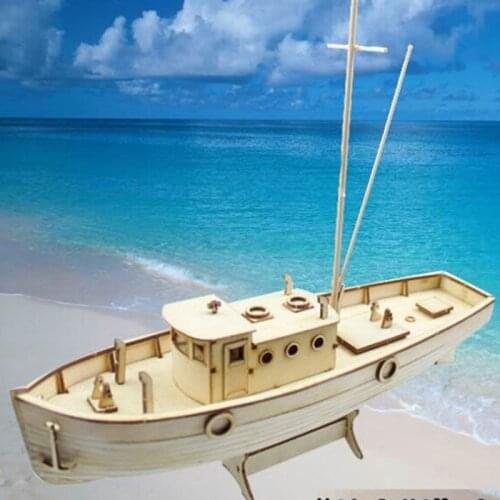 1/30 Assembly Wooden Sailboat DIY Wooden Kit Puzzle Toy Sailing Model Ship Gift for Children and Adult