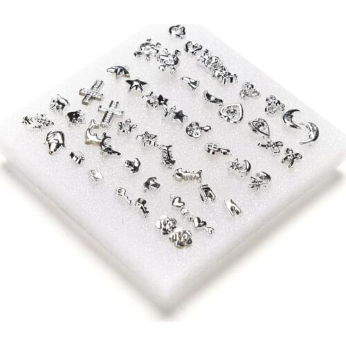 Earrings Mixed Styles Star Moon Flower Geometric Animal Plastic Stud Earrings Set For Women Girls Jewelry