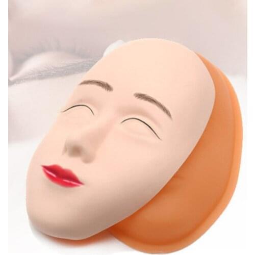 5D Facial Tattoo Training Head Silicone Practice Permanent Makeup Lip Eyebrow