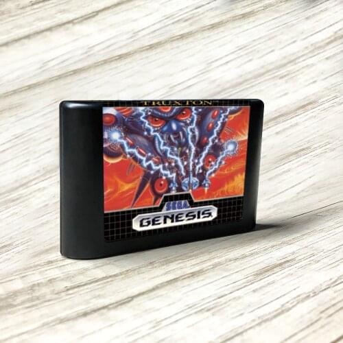 Truxton - USA Label Flashkit MD Electroless Gold PCB Card for Sega Genesis Megadrive Video Game Console