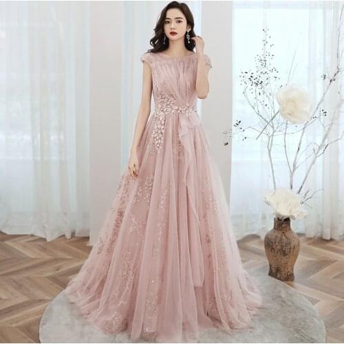 Evening Dresses Cameo Illusion Appliques Pleat O-neck Short Sleeves A-line Floor-length Plus size Customized Formal Dress R1594
