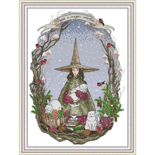 Everlasting love Winter of magic world Chinese cross stitch kits Ecological cotton clear 14CT Holiday gift Christmas decorations