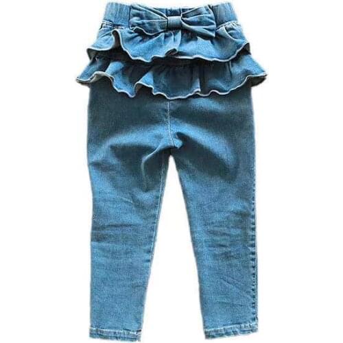 Girls 2021 Spring and Autume Sweet Fashionable Styles' Jeans Pants Good Quality Comfortable Attractive Childrens Leggin