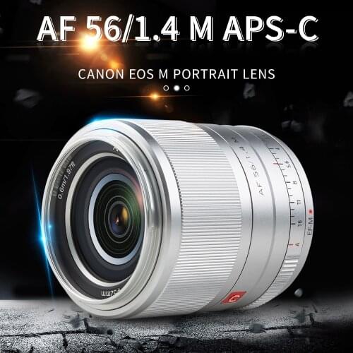 Viltrox 56mm f1.4 EF-M APS-C Prime Lens Large Aperture Autofocus Portrait Lens for Canon EOS M Cameras M5 M10 M100 M200 M50 M6