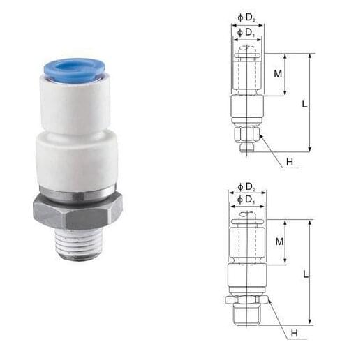 JAPAN Rotary On-touch Fittings KSH12-04S (standard) 12mm R1/2 001
