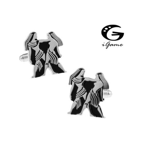 IGame Gemini Cuff Links Novelty Constellation Design Free Shipping