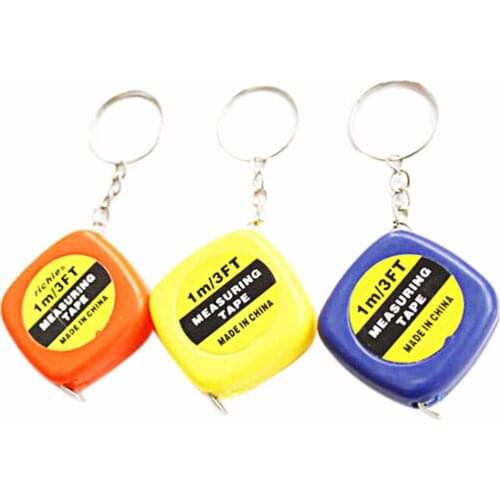 1 Meter Color Random Keychain Keyring Tool Popular Mini Measuring Tape Portable Keychain Men Gift High Quality 1pc
