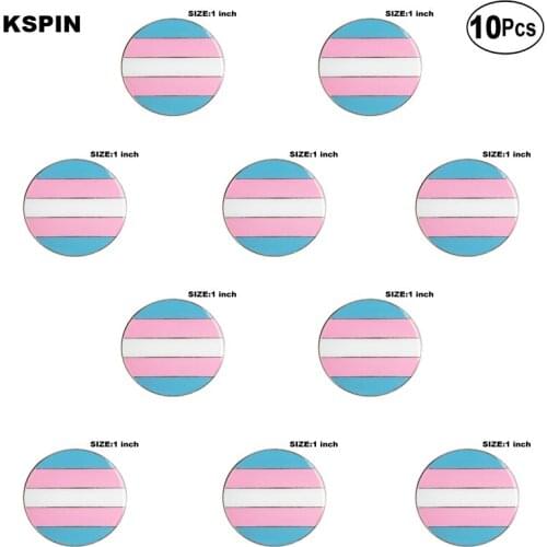 Transgender Pride Lapel Pin Flag badge Brooch Pins Badges 10Pcs a Lot