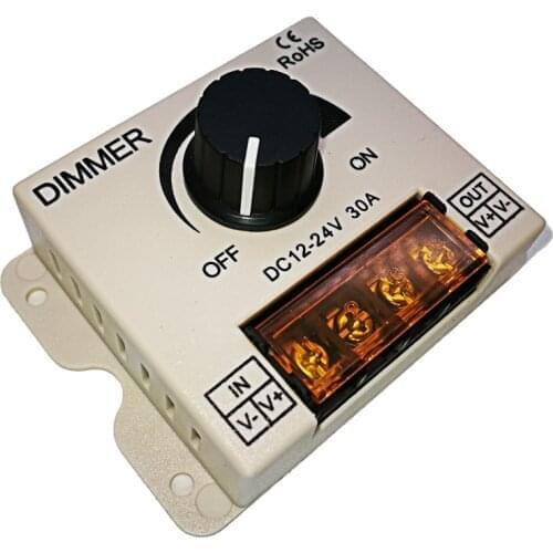 12V 24V 30A PWM Manual Knob LED Dimmer Switch for 5050 3528 Strip Light Lighting Accessories Dimmers Switch Regulator