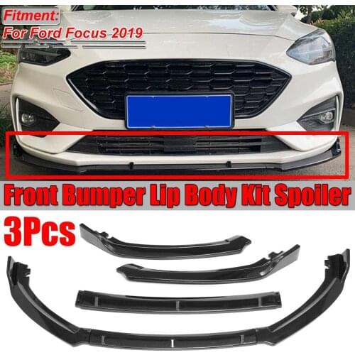 2019 Bumper Lip For Focus 3PCS Car Front Bumper Lip Splitter Diffuser Guard Protection Body Kit Spoiler For Ford For Focus 2019