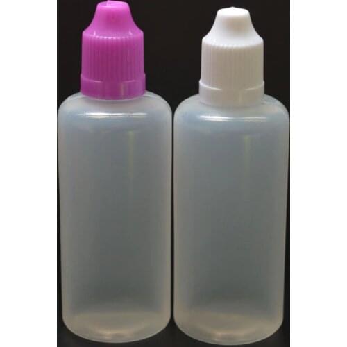 2500pcs 60ml Empty Plastic Bottle E-cig Liquid Dropper Bottle with Childproof Cap for Eye Drop PE Soft Bottle
