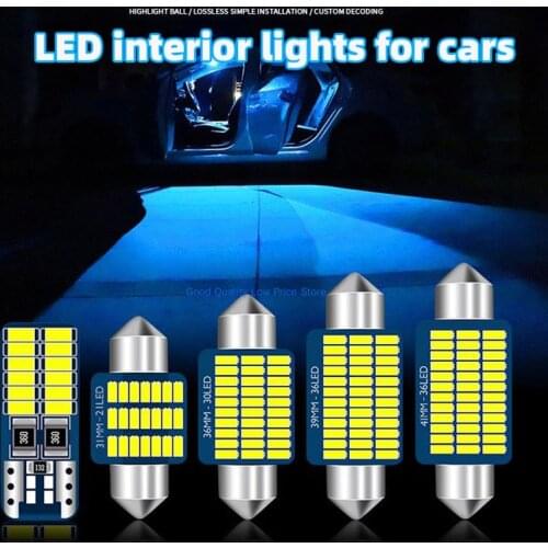 8pcs LED Car Interior Reading Light License Plate Bulbs Mirror Makeup Trunk Lamps For Kia Niro 2017 2018 2019 2020 Accessories