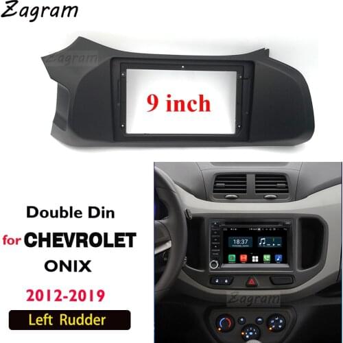 9 Inch 2 Din left rudder Auto Radio Car Player DVD Dashboard Audio Panel Fascia Frame for Chevrolet Onix 2012-2019