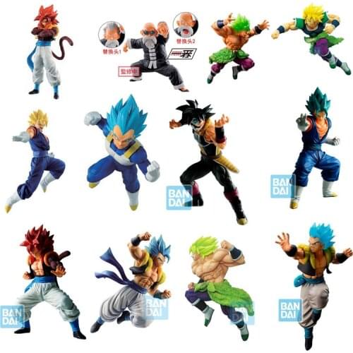 Bandai Genuine Dragon Ball Anime Figures Goku Broli Vegeta PVC Action Figure Collections Model Dolls Toys Gifts For Children