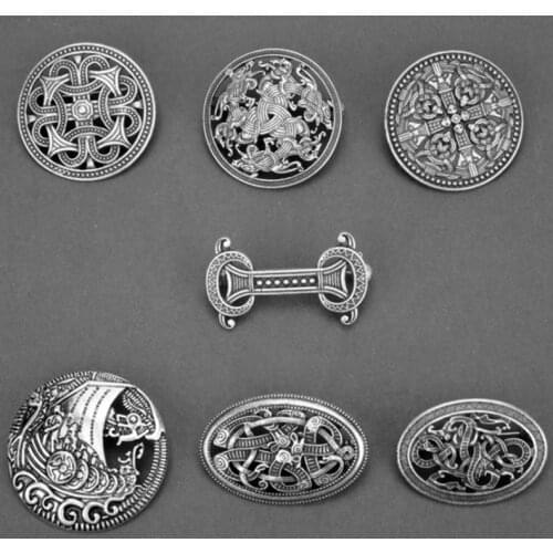 1PC Medieval Viking Shield Brooches Pin Cloak Shawl Pin Celtic Norse Jewellery