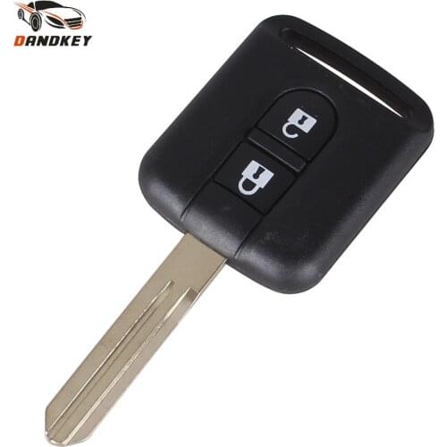Dandkey 10PCS 2 Buttons Remote Car Key Shell For Qashqai Nissan Micra Navara Almera Note 2002-2016 Key Case Fob Keyless Entry