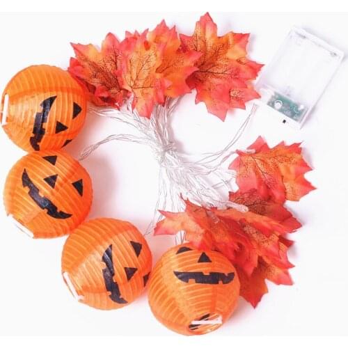 Halloween Pumpkin LED String Lights 3M Orange Pumpkin led curtain String lights for Christmas Garden Outdoors Decor