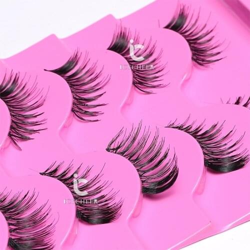 ICYCHEER Extension Mini 5 Pairs Handmade False Eye Lashes Half Corner Cosmetics Eyelashes