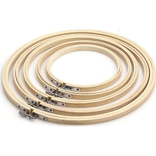 11 Size 10-40cm Bamboo Frame Embroidery Hoop Ring DIY Needle Craft Cross Stitch Machine Round Loop Hand Household Sewing Tools