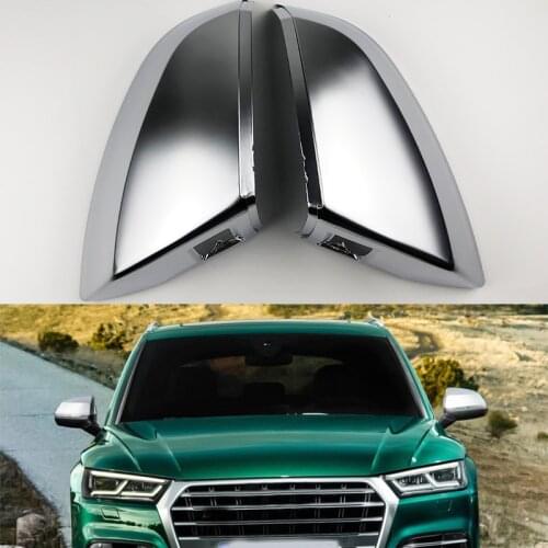Rearview Side Wing Mirror Cover Caps For Audi Q5 FY Q7 4M Matt Silver Covers replacement 2016 2017 2018 2019