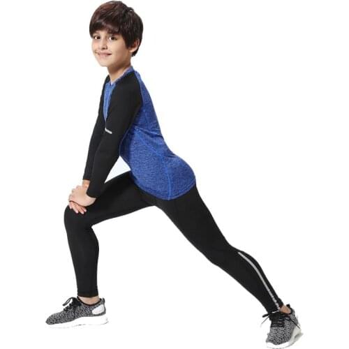 Boy Rashgard Kit Childrens Thermal Underwear Set Running Warm Compression Tights Quick Dry Fleece Long Johns Sport Wear Kid