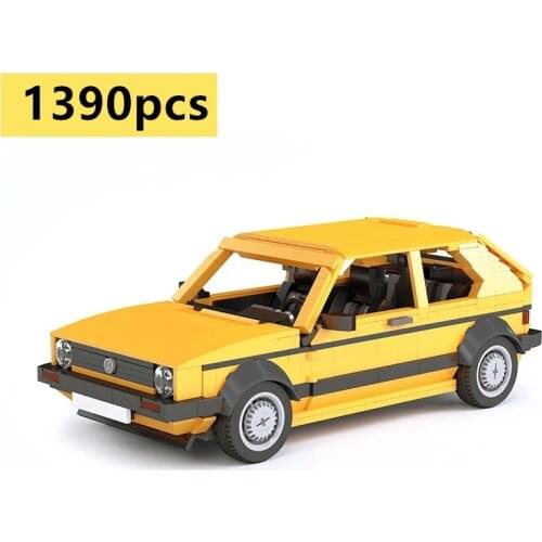 2021New MOC Golf Mk1 Simulation Racing Car Model 1390pcs pcs Building Blocks Diy Toys Bricks Educational Xmas Gift For Kids