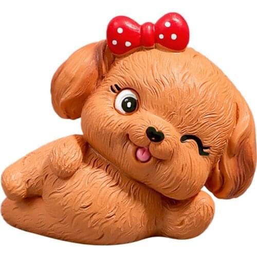 Cartoon Cute Resin Dog Decorations Home Desktop Decoration Crafts Car Decoration Small Animal Furnishings Decoration