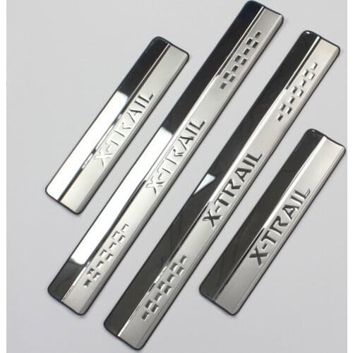 Stainless Steel Door Sill Scuff Plate for 2014-2017 Nissan X-Trail X Trail XTrail T32 Welcome Pedal Trim Car Styling Accessories