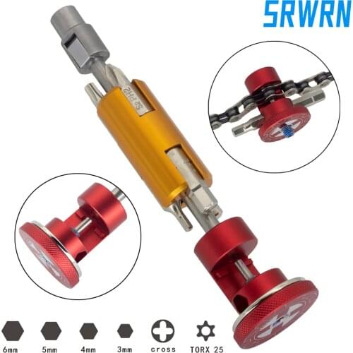 Bicycle Invisible Repair Tool Chain Cutter Chain Tool Set Multi Portable Kit Hexagon Screwdriver T25 Wrench Chain Rivet Mountain