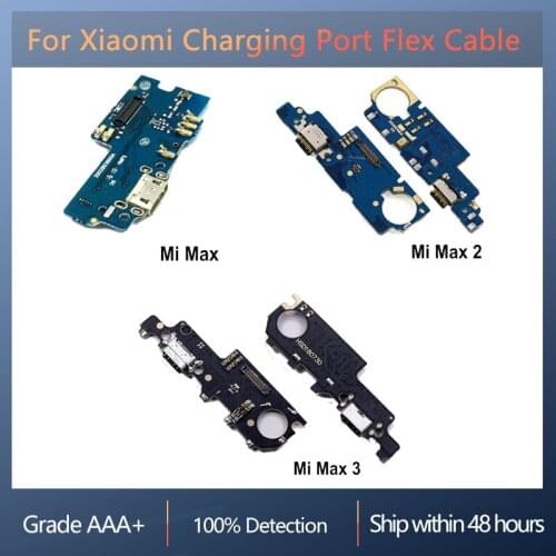 Charging Port PCB Board For Xiaomi MAX MAX 2 MAX 3 Charging Port Flex Cable Ribbon Replacement With Microphone USB