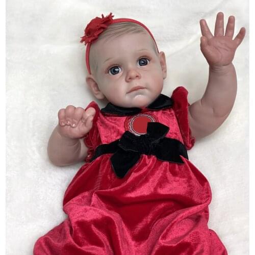 Adolly 22 Inch Realistic Reborn Baby Doll Soft Weighted Simulation Silicone Vinyl Newborn Lifelike Boy Girl Toy ad22c003