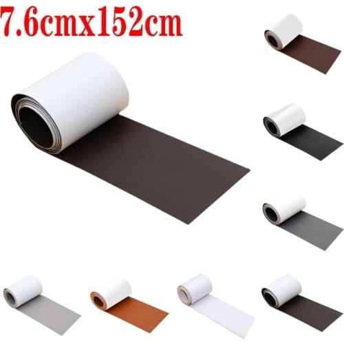 7.6x152cm Self-Adhesive Leather Tape Stick-on Sofa Handbags Car Seats Furniture Repairing