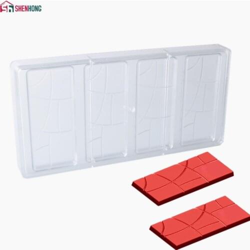 SHENHONG High Quality Chocolate Mold Polycarbonate Chocolate Mould PC Fancy Bars Baking Molds Candy Mould
