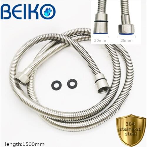 Universal 304 Stainless Steel Shower Hose Faucet hose flexible shower Hose thick Silicone Bathroom 1.5 meter shower hose